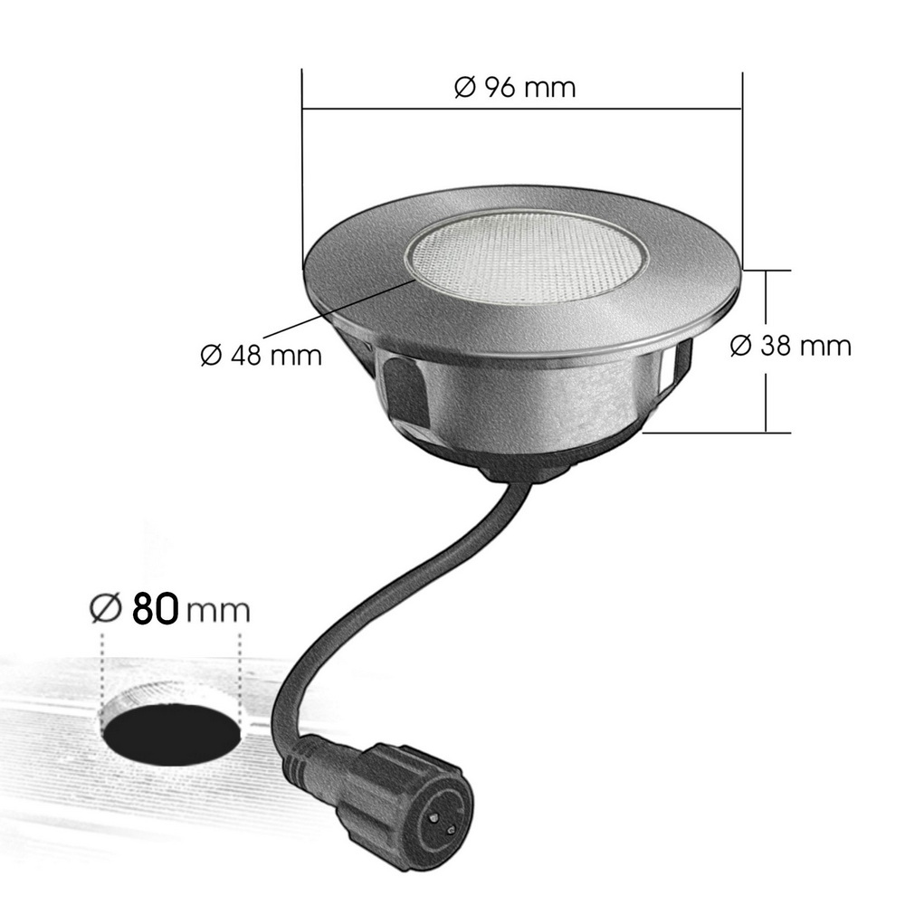 [2056] 2056 - Recessed spotlights for wood Ø9,5cm - 3000°K
