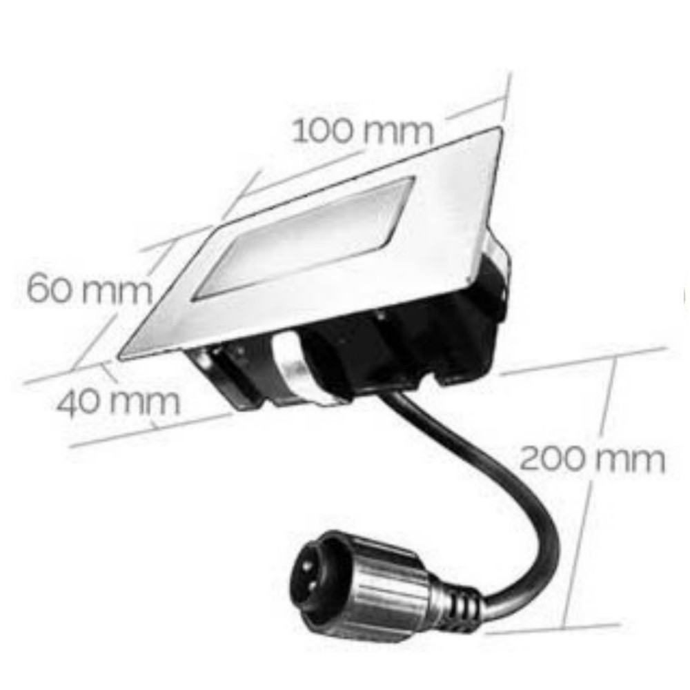 [2066] 2066 - Recessed spotlights for wood 6x10cm - 3000°K