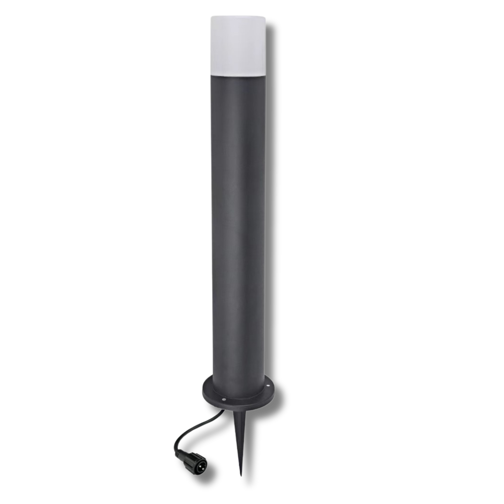 [4224] 4224 - Borne Noire ZEN, Ø 8,4cm + Piquet Ht 60cm