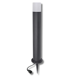 [4224] 4224 - Borne Noire ZEN, Ø 8,4cm + Piquet Ht 60cm