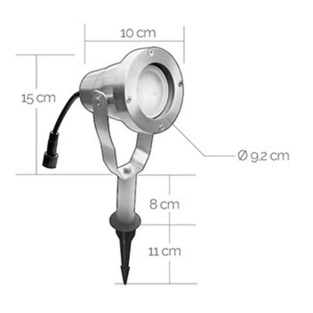 [3416-Set3] 3416-Set3 - SET of 3 TARGET10 Black Aluminum Spotlights - 4W