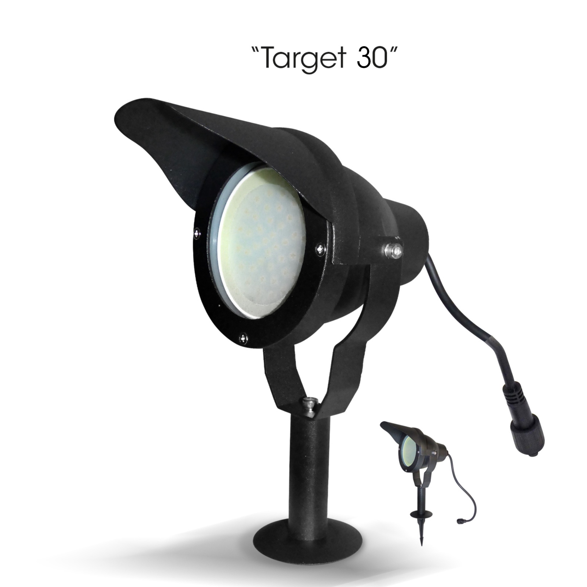 [3636] 3636 - TARGET 30 Faretto in alluminio nero - 10W - 3000°K