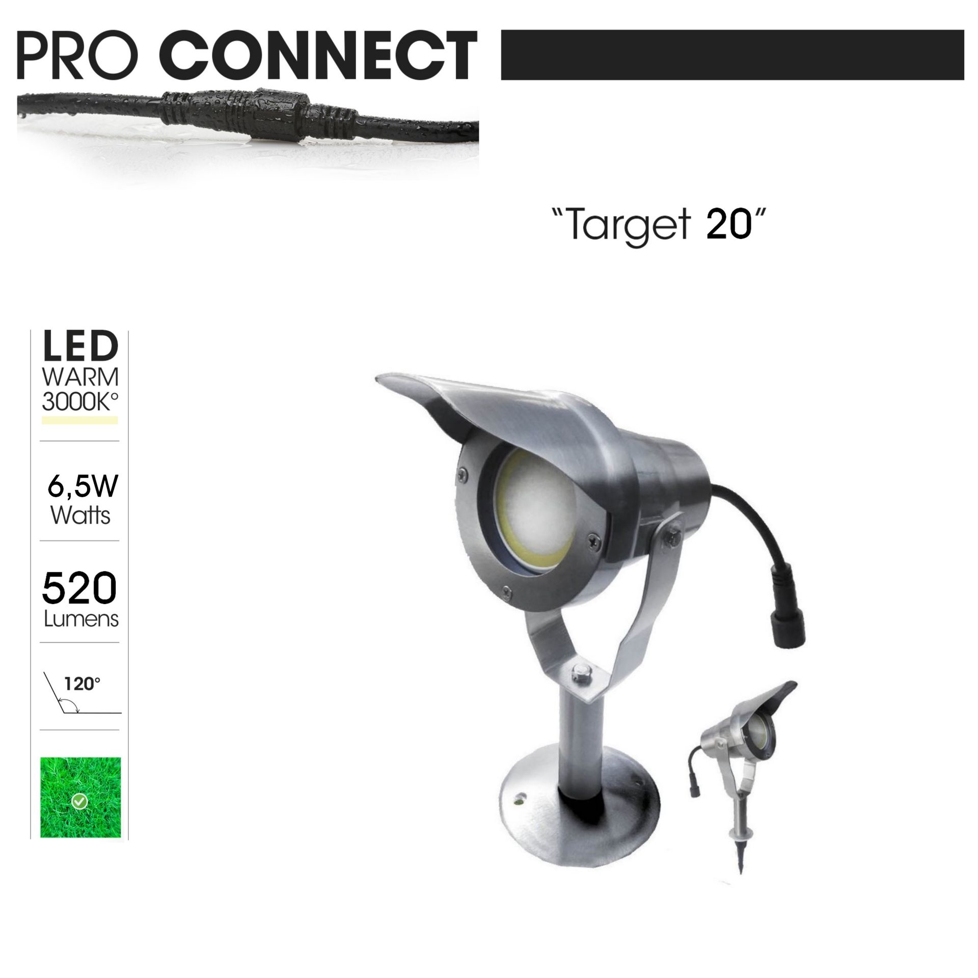 [3426A] Z-3426A-Projecteur+Socle Alu Br. 6,5W