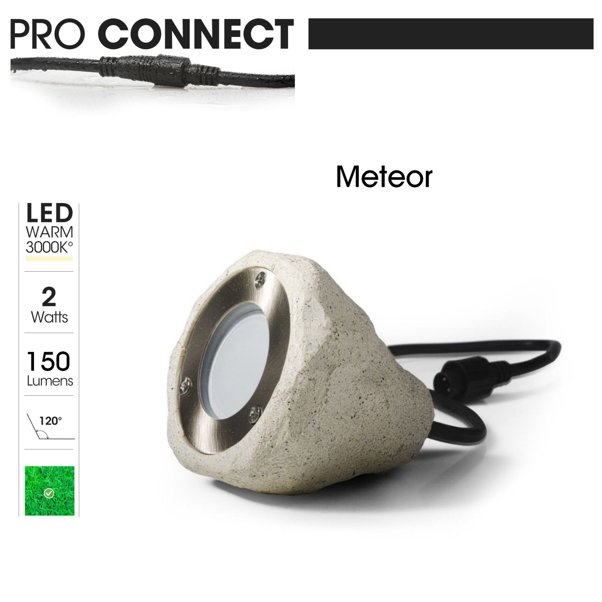 [3216] 3216 - 2W Stone Effect Resin Spotlight - 3000°K