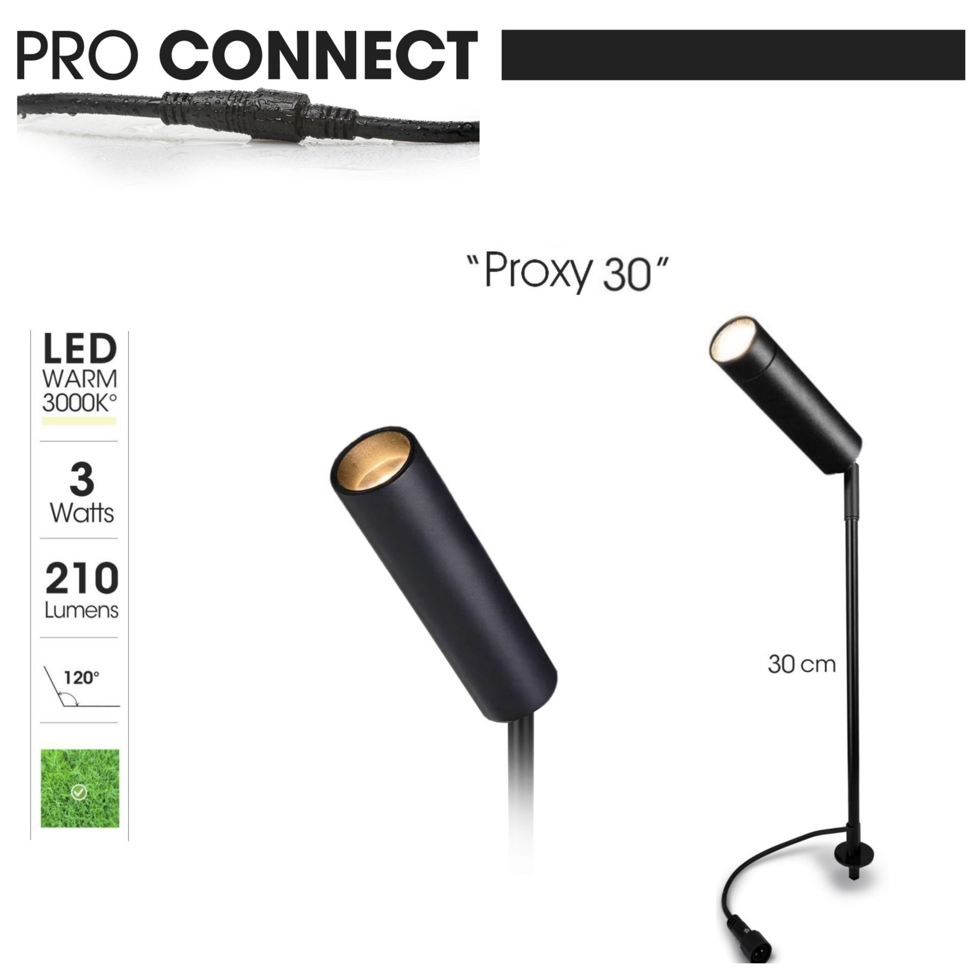 [3316] 3316 - Proiettore PROXI 30 su picchetto - 3W - 3000°K