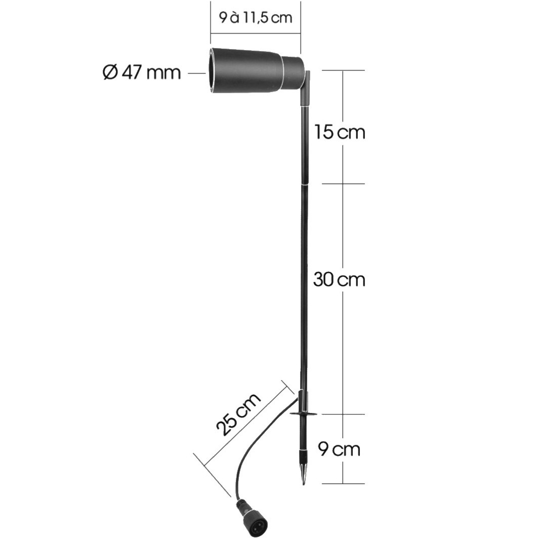 [3386] 3386 - SNIPER 50 Flutlichtstrahler mit verstellbarer Linse – 5 W – 3000 K