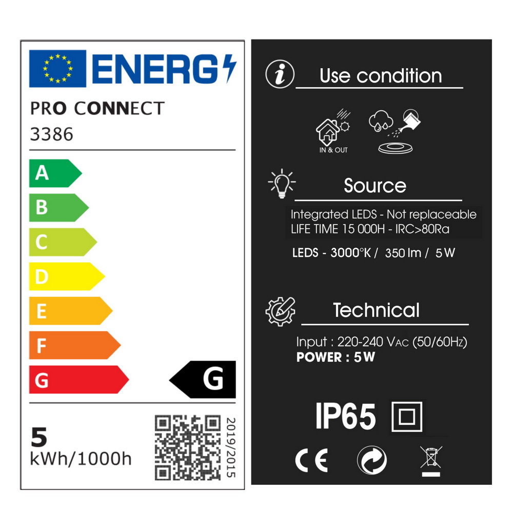[3386] 3386 - SNIPER 50 Flutlichtstrahler mit verstellbarer Linse – 5 W – 3000 K