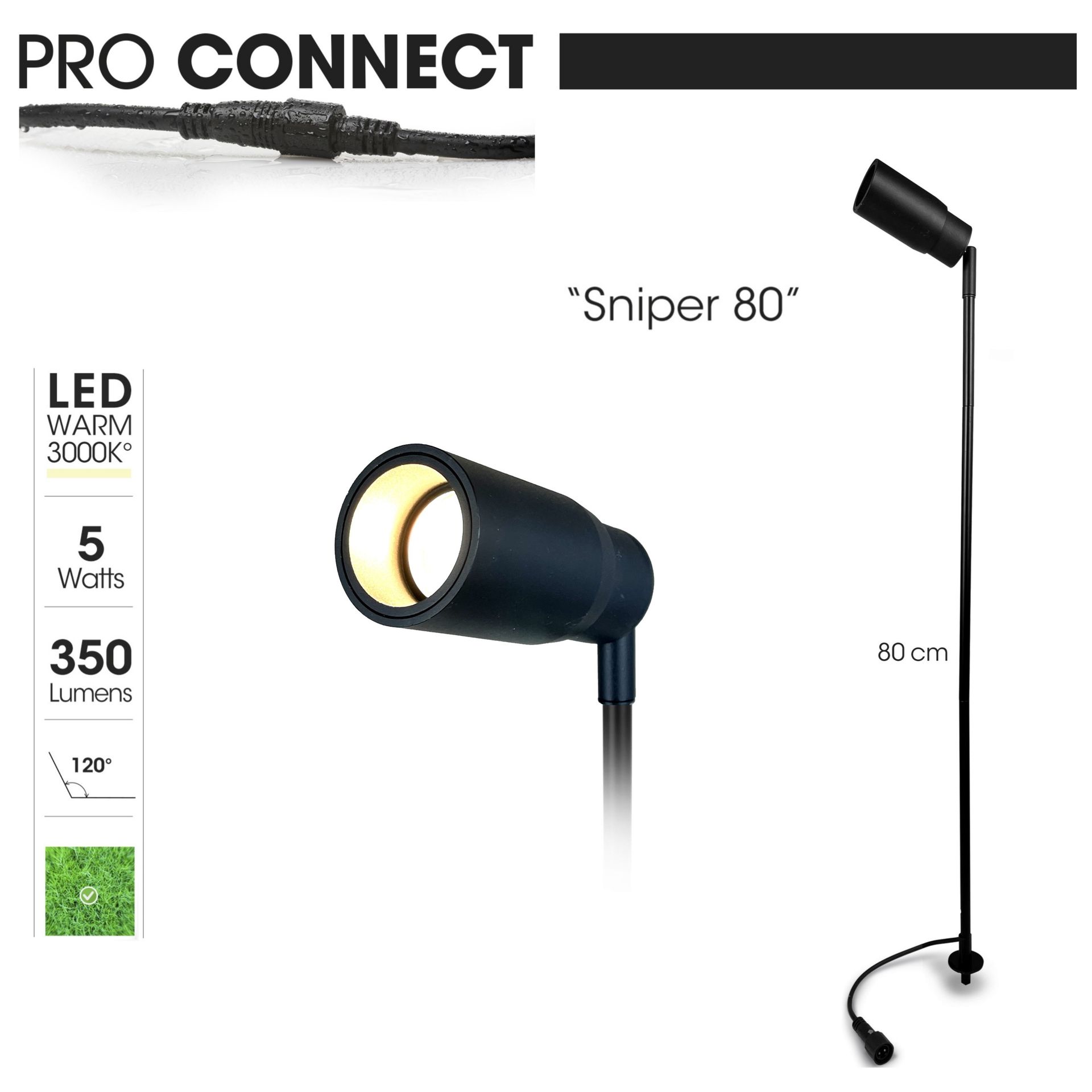 [3396] 3396 - Proiettore SNIPER 80 con lente orientabile - 5W - 3000°K