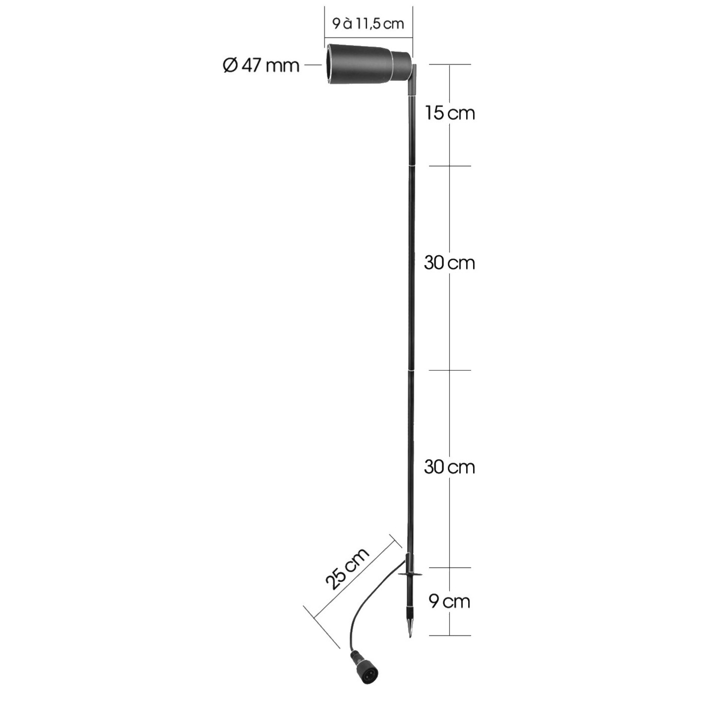 [3396] 3396 - SNIPER 80 Schijnwerper met Verstelbare Lens - 5W - 3000°K
