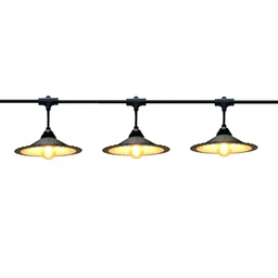 [8606-G33-30L] Guirlande 6m COUPELLE METAL (Ampoules Transp.) 8xE27 LED 2W - 3000K