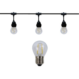 [8602-G42] Guirlande 1,5m LIGHT WAY (Ampoules Transp.) 2xE27/G45 LED 2W - 3000K
