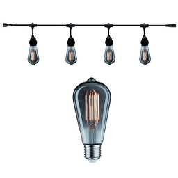 [8603-C721] Guirlande 3m MODERN GREY (Ampoules Fumées) 4xE27/ST64 LED 4,5W - 2100K