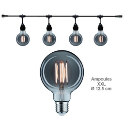 [8606-C921] Guirlande 6m MODERN GREY (Ampoules Fumées) 8xE27/G125 LED 4,5W - 2100K