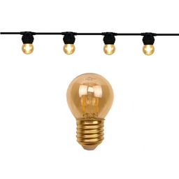 [8512-G31] Guirlande 12m MUSETTE (Ampoules Vintage) 24xE27/G45 LED 1W - 1700K
