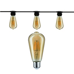 [8548-G46] Guirlande 48m MIDNIGHT (Ampoules Vintage) 96xE27/ST64 LED 4,5W - 2200K