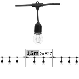 [G602] G602 - EXTENSION - Guirlande BISTRO 1,5m 2xE27