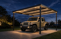 [1024] Kit Carport Bandeaux LED : 4x2,5 m + Accessoires
