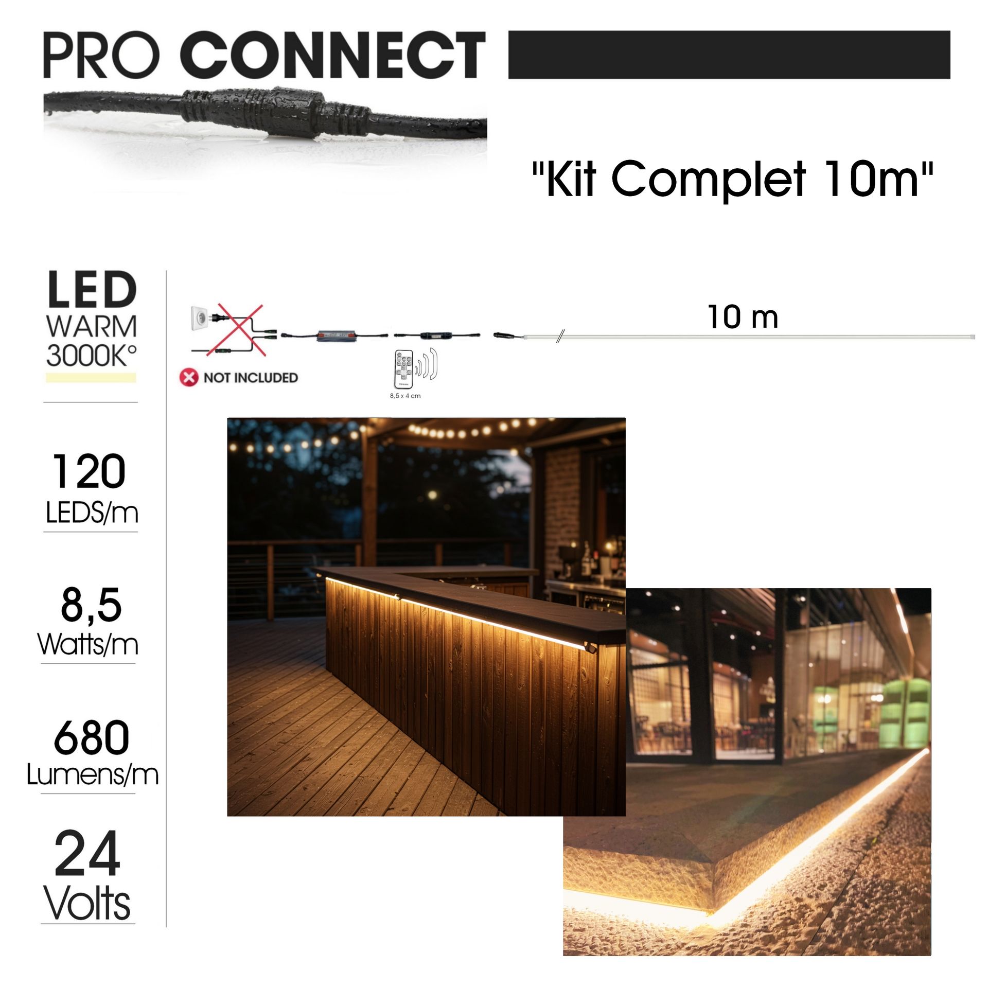 [1064+] 1064 - Bandeau Lumineux Silicone - 1cm x 10 m + Telc. (copie)