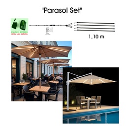 [1014 B] 1014 - Kit Parasol : 4 Bandeau Lumineux Silicone -1cm x 1,15 m + Telc. (copie)