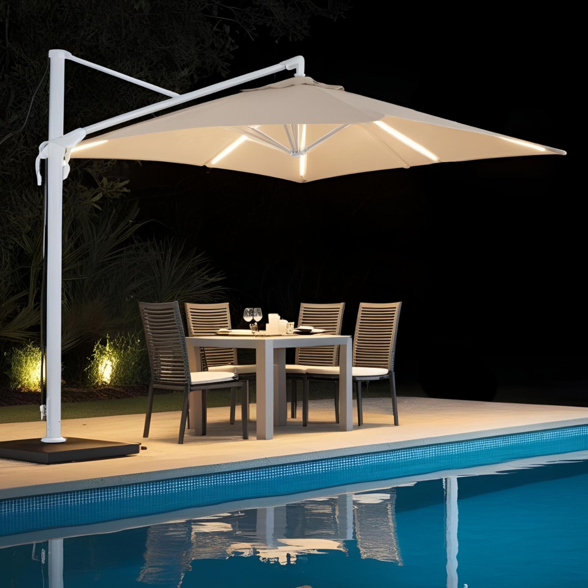 [1014 B] 1014 - Kit Parasol : 4 Bandeau Lumineux Silicone -1cm x 1,15 m + Telc. (copie)