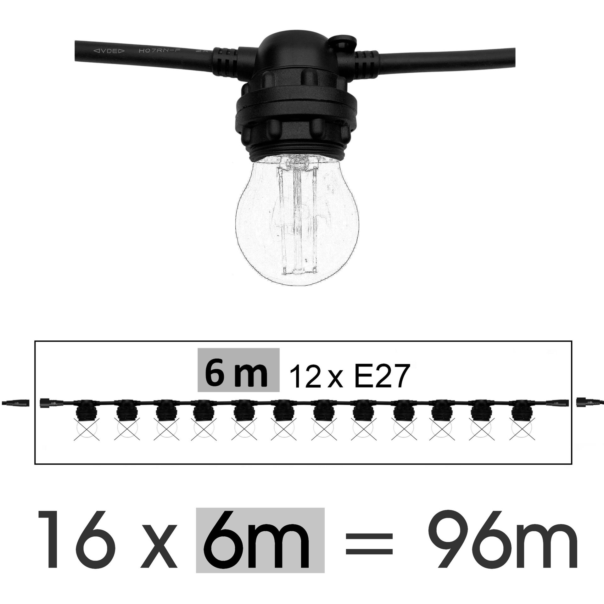 [85288-G11] 85144-G11 - Guirl. TEMPEST. 144m 288xE27/G45 Fil 1700K (copie)