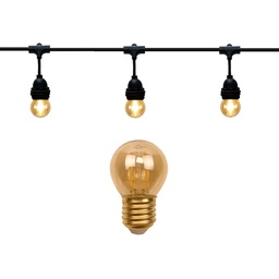 [8603-G33] Guirlande 3m ANTIC WAY (Ampoules Antic) 4xE27/G45 LED 2W -1700K