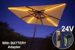[1014B] Kit de iluminación para sombrilla PRO (pilas): 4 tiras LED de 1,1 m (4 x 750 lúmenes)