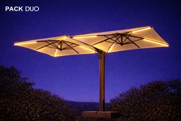 [1014 DUO] Kit Eclairage Parasols DUO: 8x Bandeau LED 1.1m (8x750 Lumens)